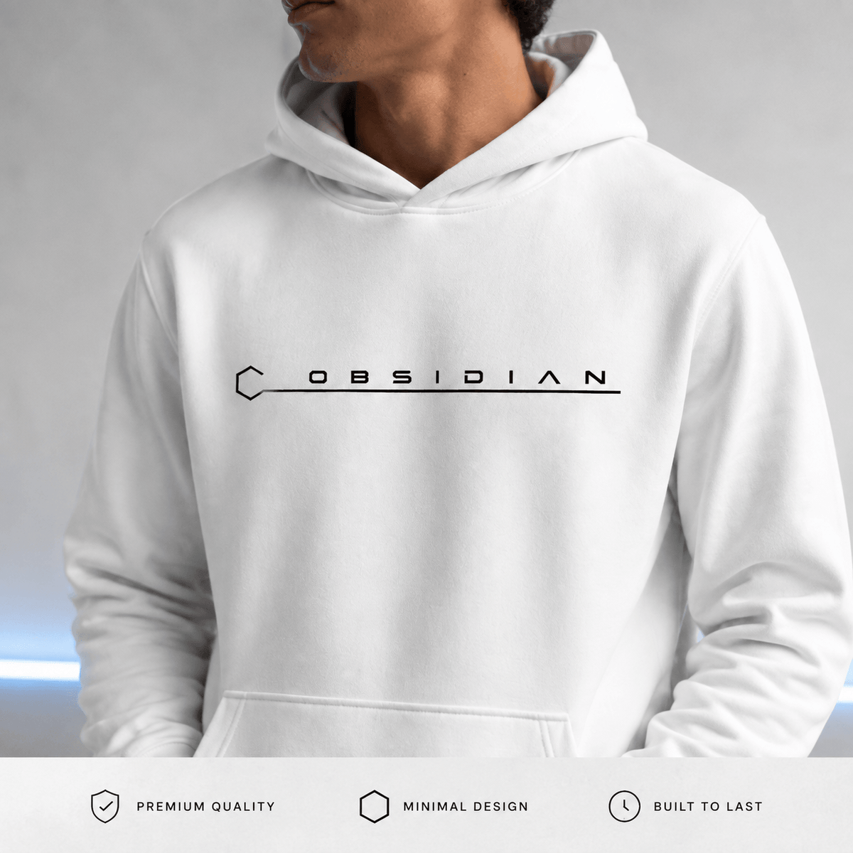 Obsidian Core Hoodie Arctic White