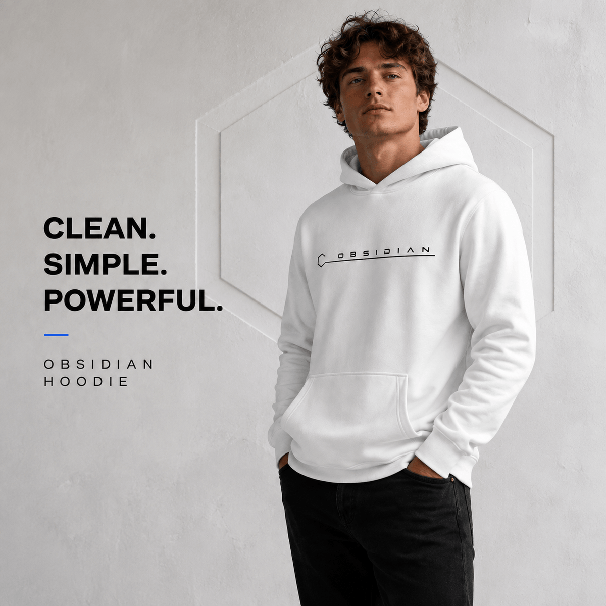 Obsidian Core Hoodie Arctic White