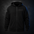 Obsidian Axis Zip Hoodie Onyx Black