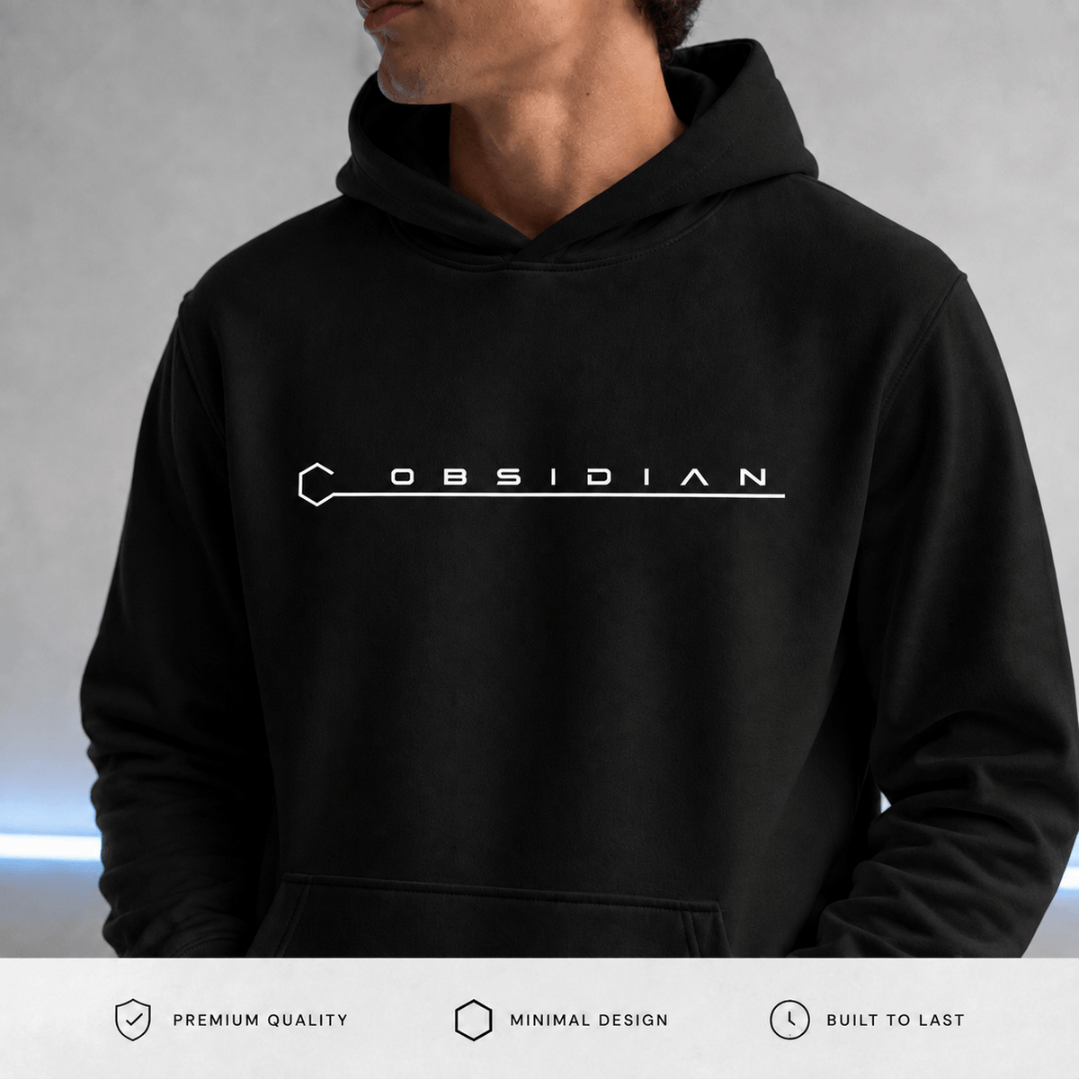 Obsidian Core Hoodie Onyx Black